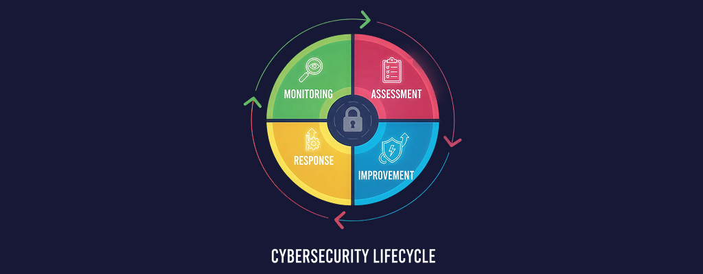 Continuous cybersecurity lifecycle